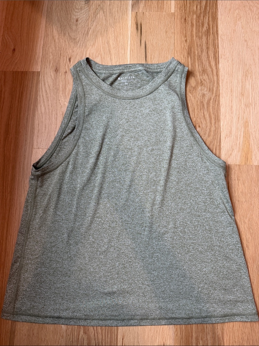 Athleta Heathered Olive Sleeveless Athletic Tank